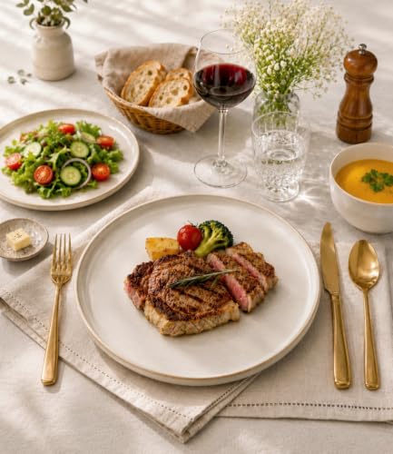 Image of GBHOME Ceramic Dinnerware Sets for 4, 12 Pieces Stoneware Plates and Bowls Sets, Scratch Resistant Dishes, Dishwasher & Microwave Safe, Reactive Glaze