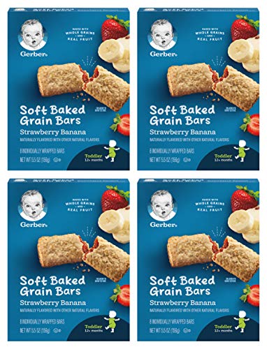 Gerber Graduates Cereal Bars STRAWBERRY BANANA - 5.5oz. (Pack of 4)