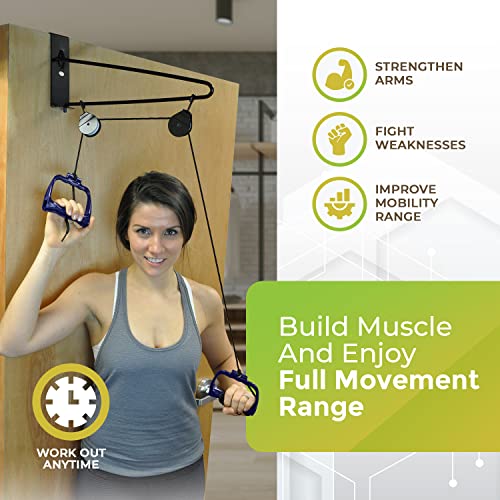 Bodyhealt Overdoor Exercise Pulley System - Shoulder Pulley For Physical Therapy, Recovery And Mobility. Over Door Rehab Exerciser For Rotator Cuffs. Overhead Workout Pulley System For Range Of Motion #TOP2