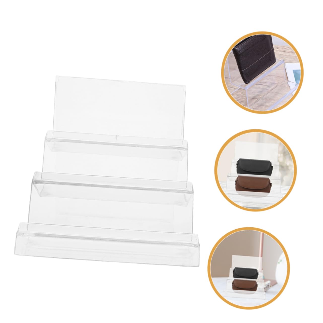 BESPORTBLE Organizzatore da Scrivania Acrilico 3 Livelli 2 Pezzi Resistente e Facile da Usare per Portafogli e Telefoni per Casa e Negozi