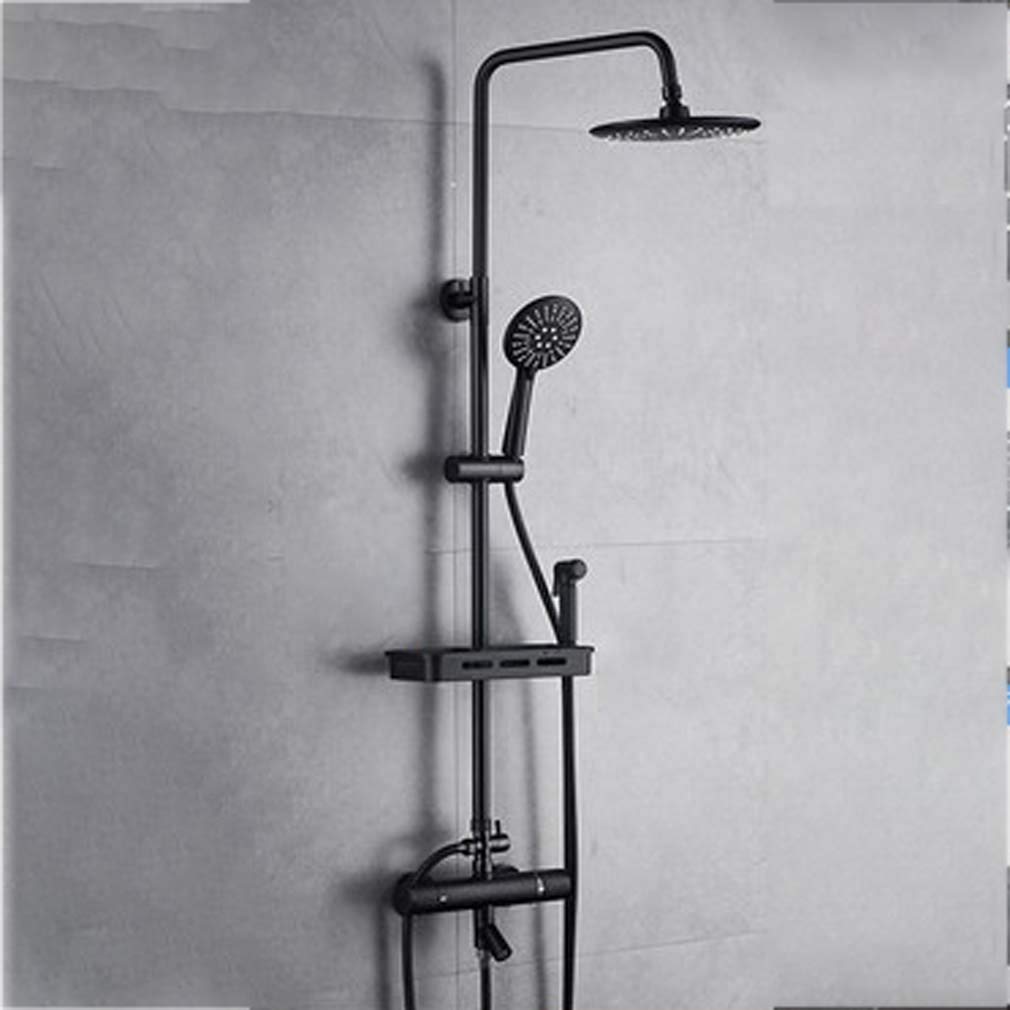 Mitigeur thermostatique 38°C avec colonne de douche à effet de pluie