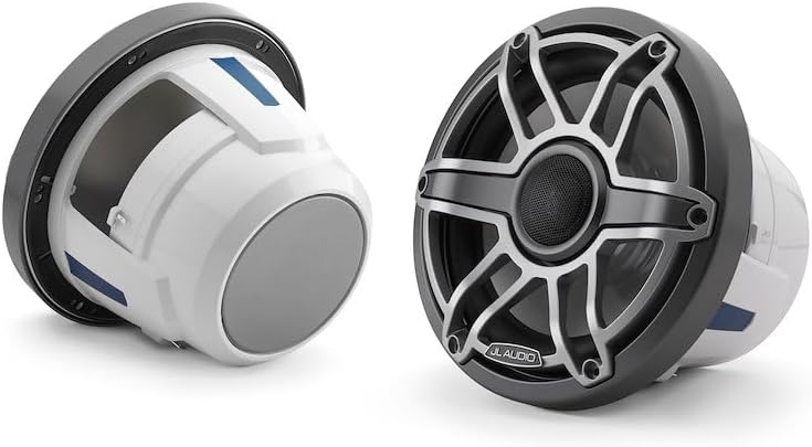 JL Audio M6 Series 8.8" Marine Coaxial Speakers w/Titanium Sport Grille - M6-880X-S-GmTi [010-03079-00]