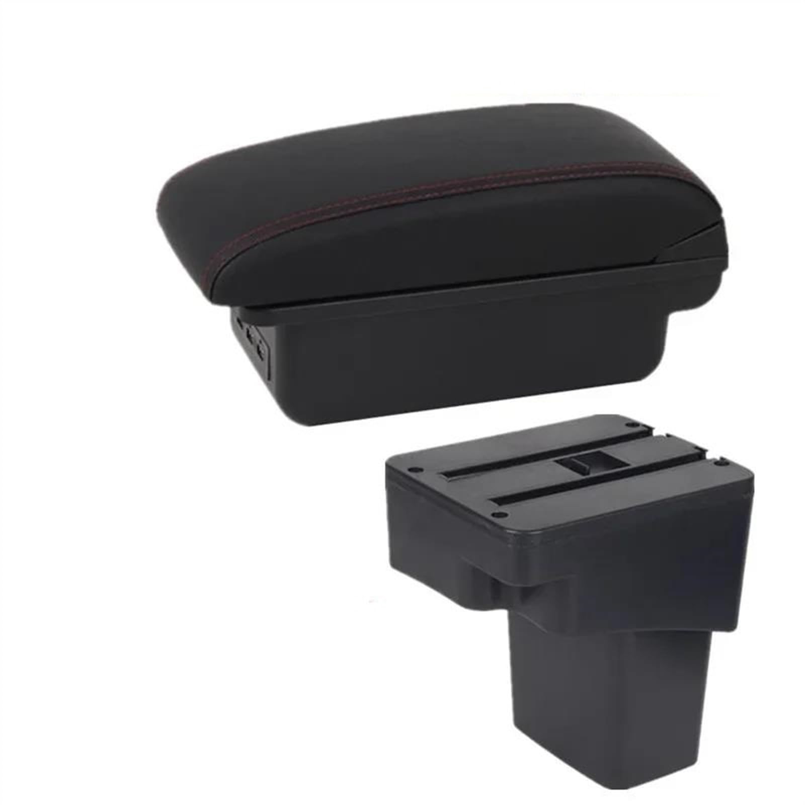 Ysdsls B1 Red Line Car Interior Accessories Center Console Storage Box Multifunctional Armrest For Esq 2010-2019