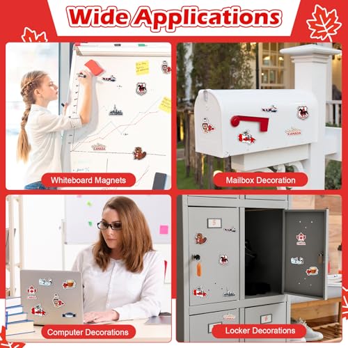 Set de 12 Imanes Decorativos Canadiense Yunsailing miniatura 6