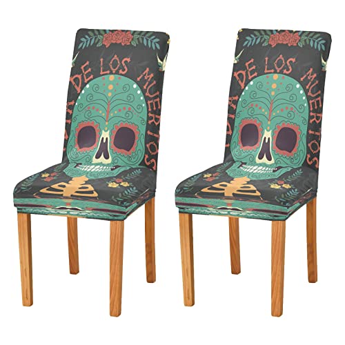 Alaza Stretch Chair Cover Slipcover, Mexican Holiday Day Of The Dead Or Dia De Los Muertos Super Soft Slipcover Machine Washable For Living Room, Wedding, Banquet #TOP30