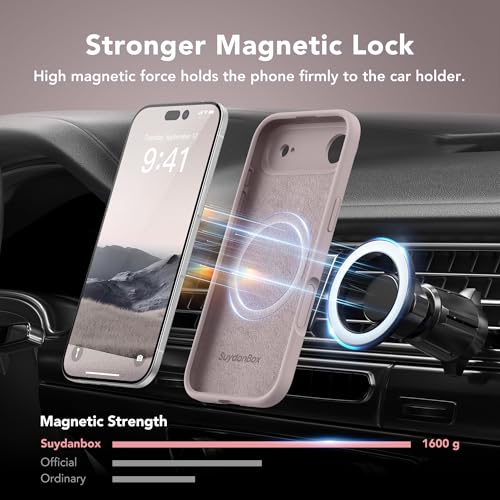 Image of Magnetic for iPhone Air Case, Compatible with MagSafe, [Full Camera Protection][Screen Protector] Silicone Shockproof Protective Phone Case for iPhone 17 Air 6.5 inch, Hazel