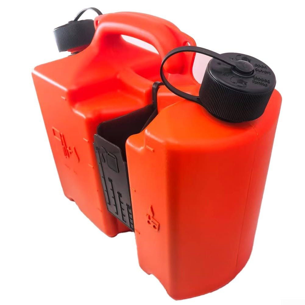 Tanica combinata di olio, tanica da 5 litri di carburante e olio per barra, con porta attrezzi per motosega