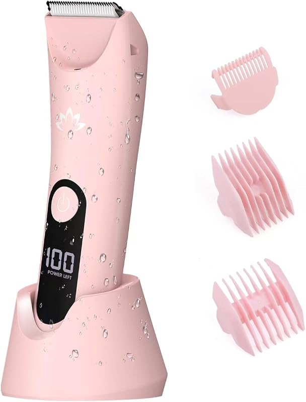 Aparador elétrico RESUXI para corpo, com lâmina de cerâmica, luz LED, display LCD e resistência à água IPX7, rosa, modelo 8122