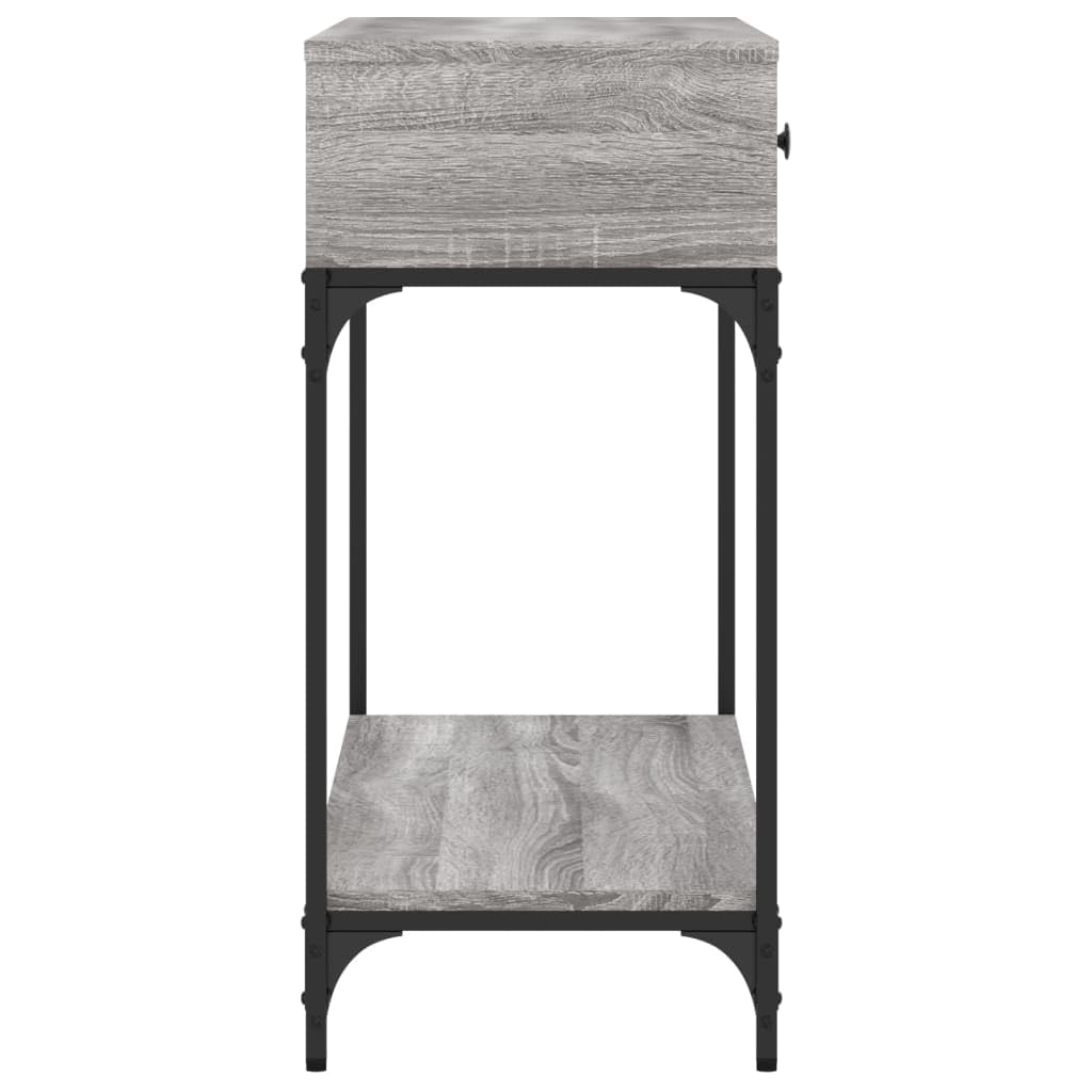 Sonoma stolik konsolowy, szary, 100 x 34,5 x 75 cm, wąski stolik pomocniczy z materiału drewnopochodnego z metalowym stelażem, stół do przedpokoju do salonu i przedpokoju