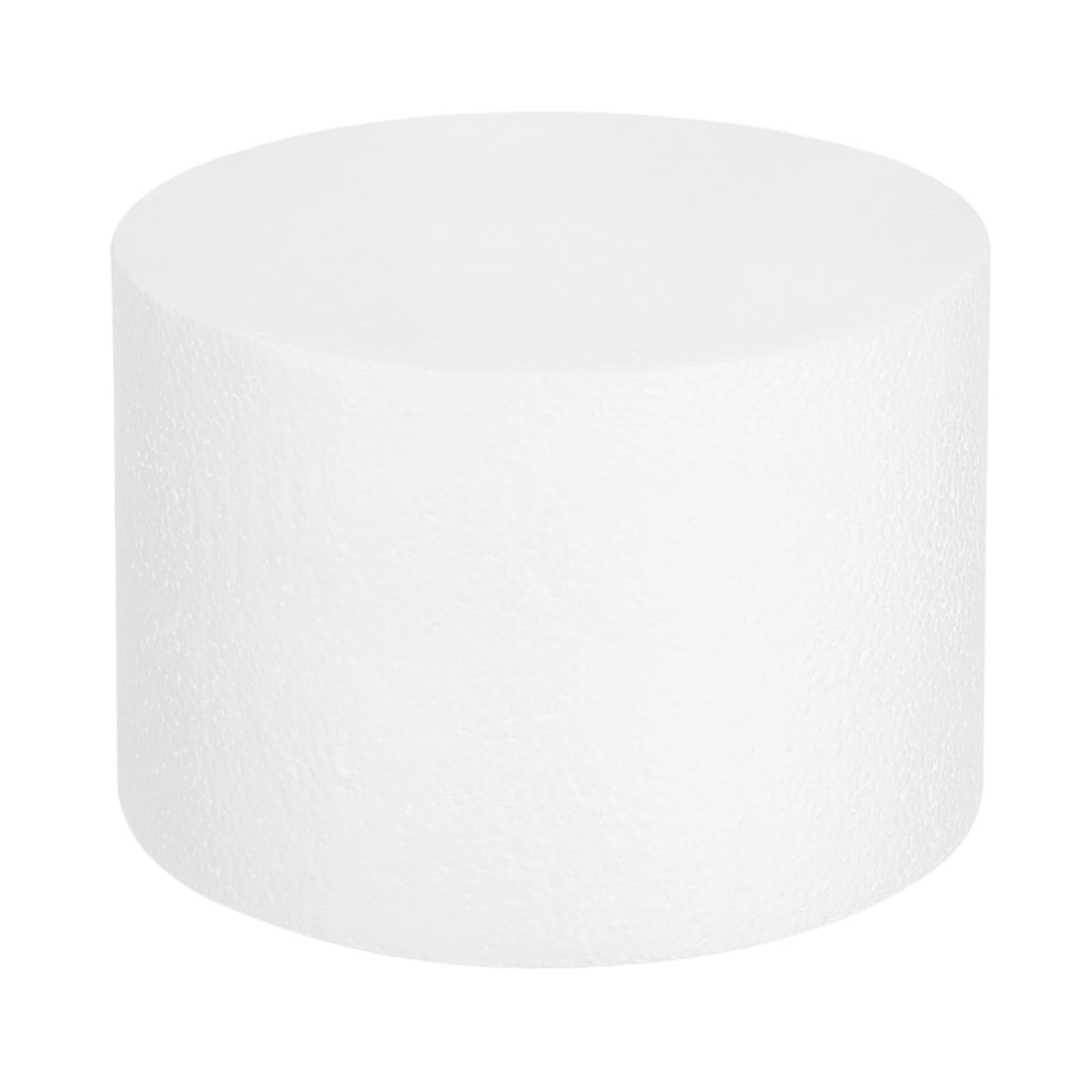 sourcing map Round Foam Cake Dummy, 8"x 5" White Fake Cake Circles Dummies Decorating Display for Wedding Birthday Party Cakes Decoration Crafts and Window Displays