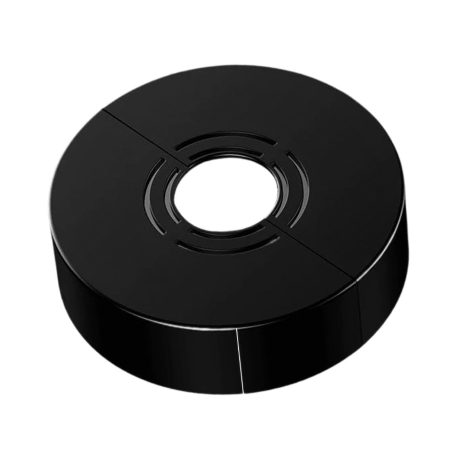 QLECXZI Wall Mounted Pipe Cover Round Escutcheon Plate Integrates Seamless Looks with Water Pipe Decorative Cover Enhancing Functionality Shower Faucet, Black, S