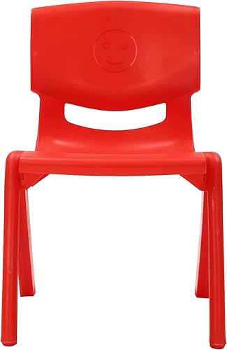 Miniatura 6 de 6 sillas escolares apilables coloridas con asiento de plástico para aulas, sillas preescolares, sillas escolares apilables de plástico para niños,