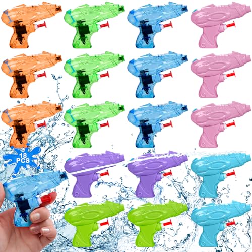 ZHHGOO 18pcs Petit Pistolet à Eau,Jouet Pistolet à Eau pour Enfant,Jouets de l'eau,D'été Piscine Extérieure de Jardin Plage pour Mini Pistolets à Eau...