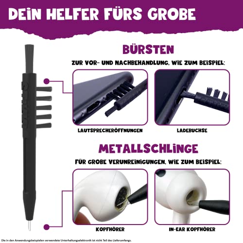 STIKKI® Reinigungsknete für Handy, Smartphone, Kopfhörer UVM. – Professionelles Reinigungsset inkl. Multifunktionsbürsten - Image 6