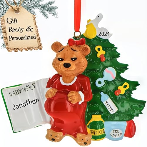 Personalized Pregnant Ornament 2026, Women Expectant Moms