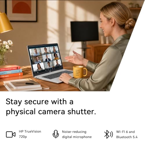 Image of HP 17 Inch Laptop Touchscreen Computer, 17.3 HD+ Business Laptop AI PC, Intel 10-Core 5, Customized 16GB /32GB /64GB RAM 1TB /2TB SSD, Windows 11 Pro, Backlit Keyboard, USB-C(Displayport), Glacier Silver