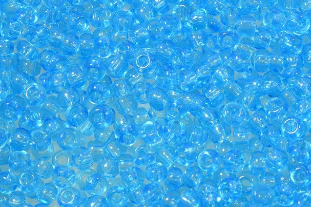 250g Round Preciosa Ornela Rocailles Seed Beads, 9/0 x 9/0 mm, Aquamarine (60150), Glass, Czech Republic — image 1