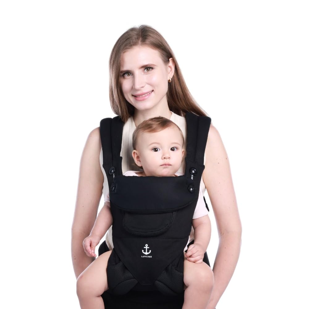 Porte Bebe Physiologique, Porte Bébé Nouveau Né à Tout-Petit, Porte Enfant Respirant, Porte Bébé Avec Panneau De Contrôle De Température (noir)