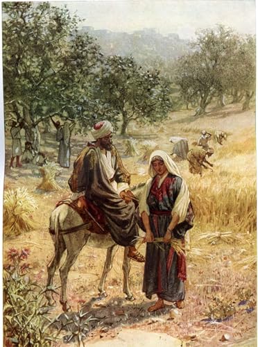 Lienzo decorativo Bibbia di Boaz e Rut reproducción de arte fino 60x90cm