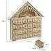 MorTime 24 Day Advent Calendar,Countdown to Christmas Wooden Advent Calendar 24 Storage Drawers, 100% Wood Construction | Cute Holiday Decoration | Measures (Small)