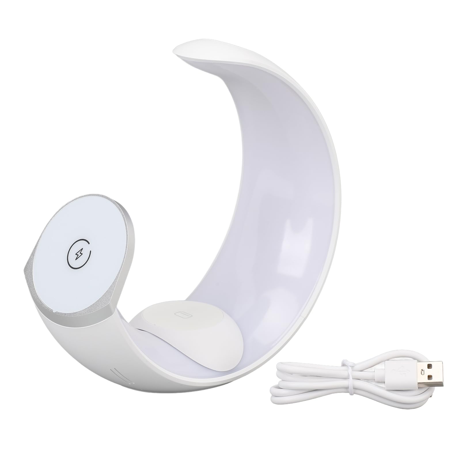 Stazione di Ricarica Wireless 3 in 1, Supporto di Ricarica Rapida da 15 W, Caricabatterie Wireless per Dispositivi Multipli con Lampada da Scrivania RGB per Camera da Letto,