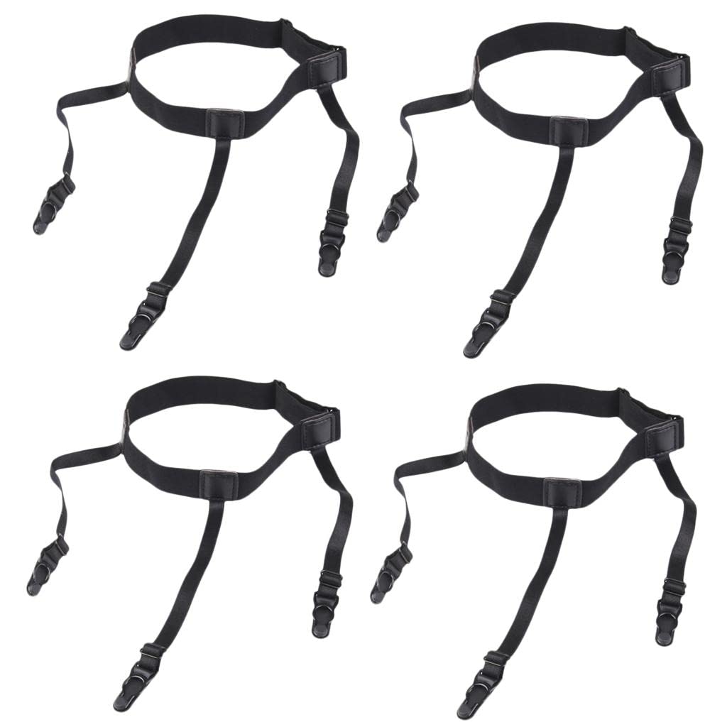 4x Shirt Stay Garters Stays Elastic Leg Belts | Clothing Shoes & Accessories | Mens Accessories | Key Chains Rings & Cases