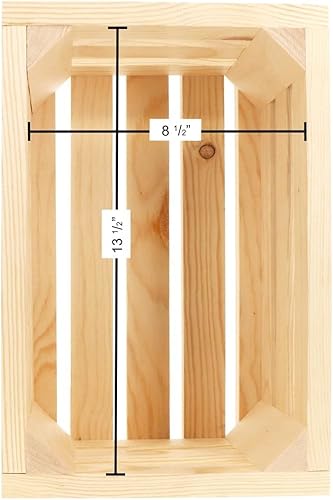 Miniatura 7 de Good Wood by Leisure Arts - Caja de madera sin terminar, cajas para exhibición, cajas para almacenamiento, madera sin terminar, 15 x 10 x 7.125