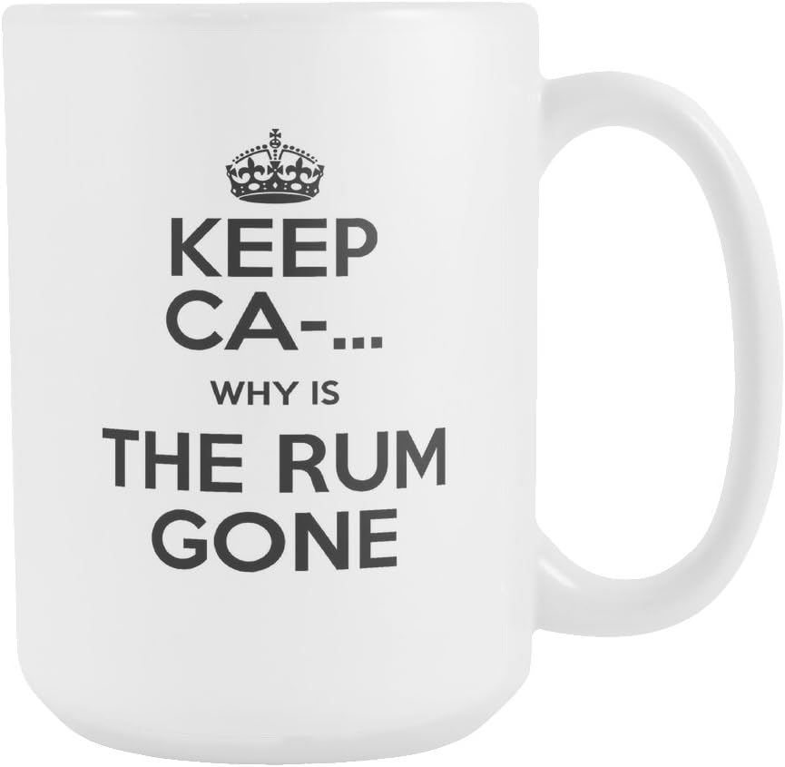 Why Is The Rum Gone Coffee Mug, 15 Ounce Home & Kitchen