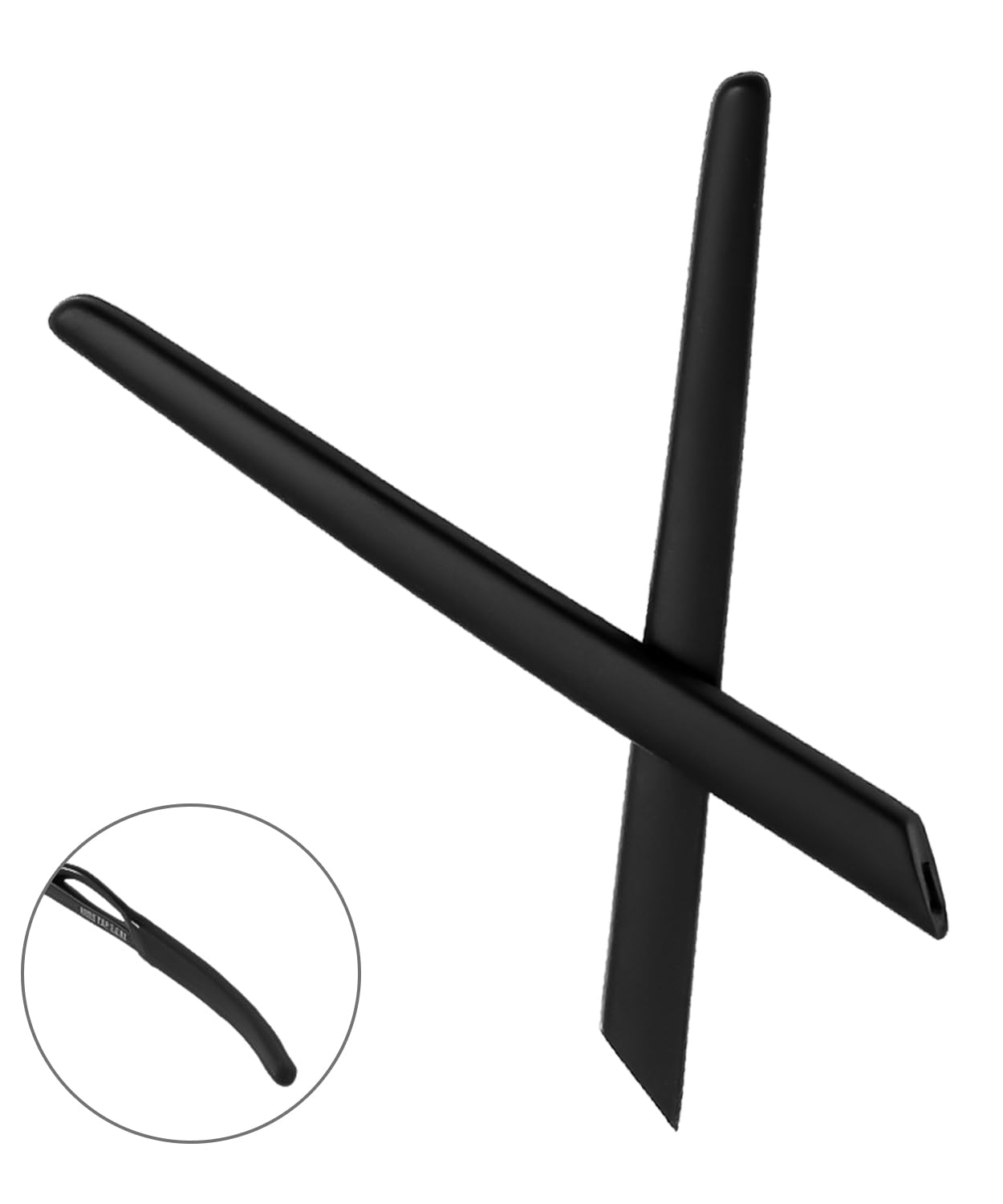 2 paia di gommini di ricambio per cuffie Oakley Wire Tap 2.0 OX5152, in morbido silicone, colore: nero
