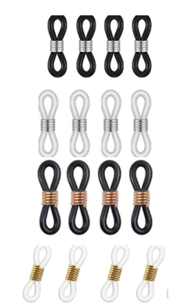 BARBUDDY 4 Colors 16PC Spectacle Lanyard Ear Hook Chain End Connector For Sunglass And Glasses.-image-21