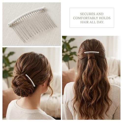 3 Peines para velo de boda con 20 dientes extra largos miniatura 7