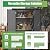 U-MAX Resin Outdoor Storage Cabinet Waterproof with Adjustable Shelves, Vertical Tall Plastic Storage Shed with Reinforced Floor, All Weather Sheds & Outdoor Storage Clearance with Base for Outside