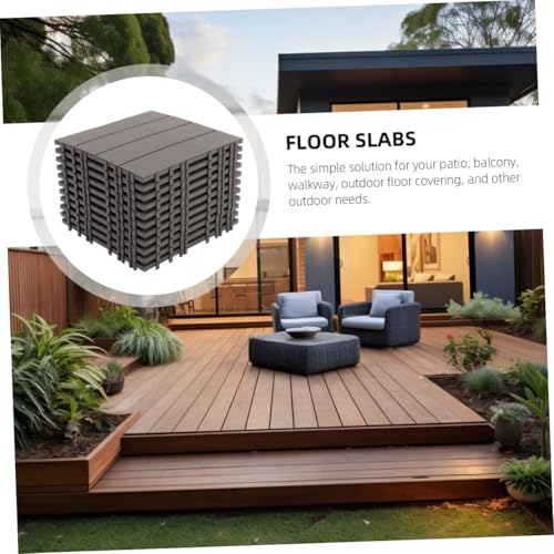 Baldosas entrelazadas de terraza exterior duraderas para suelos autoensamblables 5