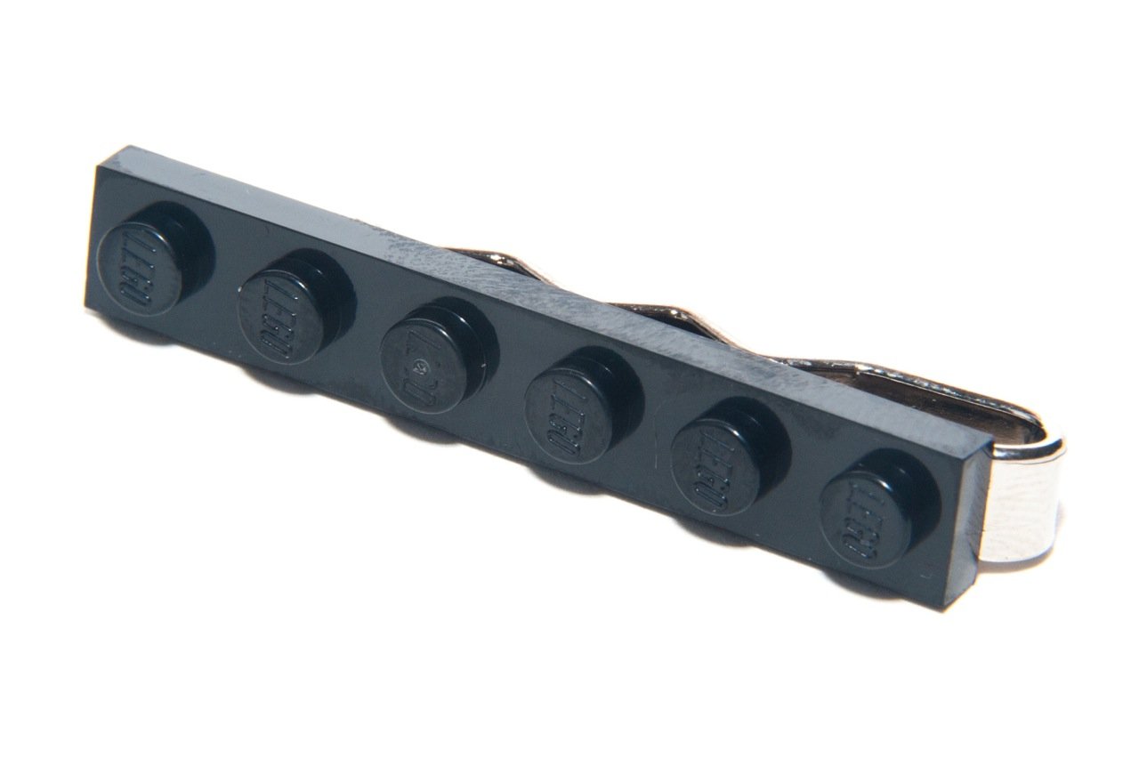 LEGGO TIE SLIDE PIN IN BLACK QUIRKY UNIQUE UNUSUAL GIFT IDEA