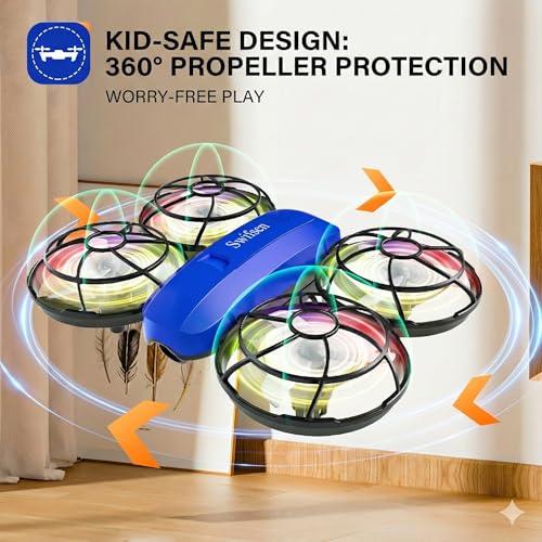 Drones for Kids with Camera,Rc Drone Indoor Small Helicopter,Birthday Gifts for Boys and Girls Beginners Friendly,Mini Quadcopter Toy With 2 Batteries,Propeller Protect,Altitude Hold - Image 5