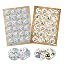 48 Christmas Stickers Blue Pastel Colours