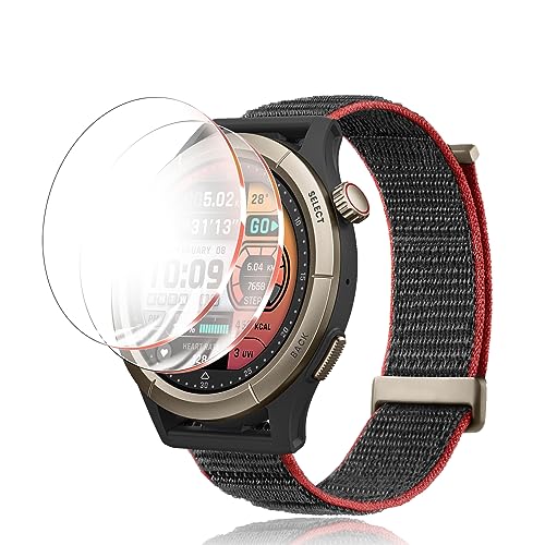 【2枚セット】 FOR Amazfit Cheetah Pro 用スマートウォッチ保護フィルム for Amazfit Cheetah Pro 用 のガラスフィルム 液晶保護フィルム 3Dガラスフィルム強化ガラス 高硬度9H 耐指紋 撥油性 採用 2.5D