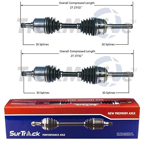 SurTrack Pair Set 2 Front CV Axle Shafts For Lexus LX470