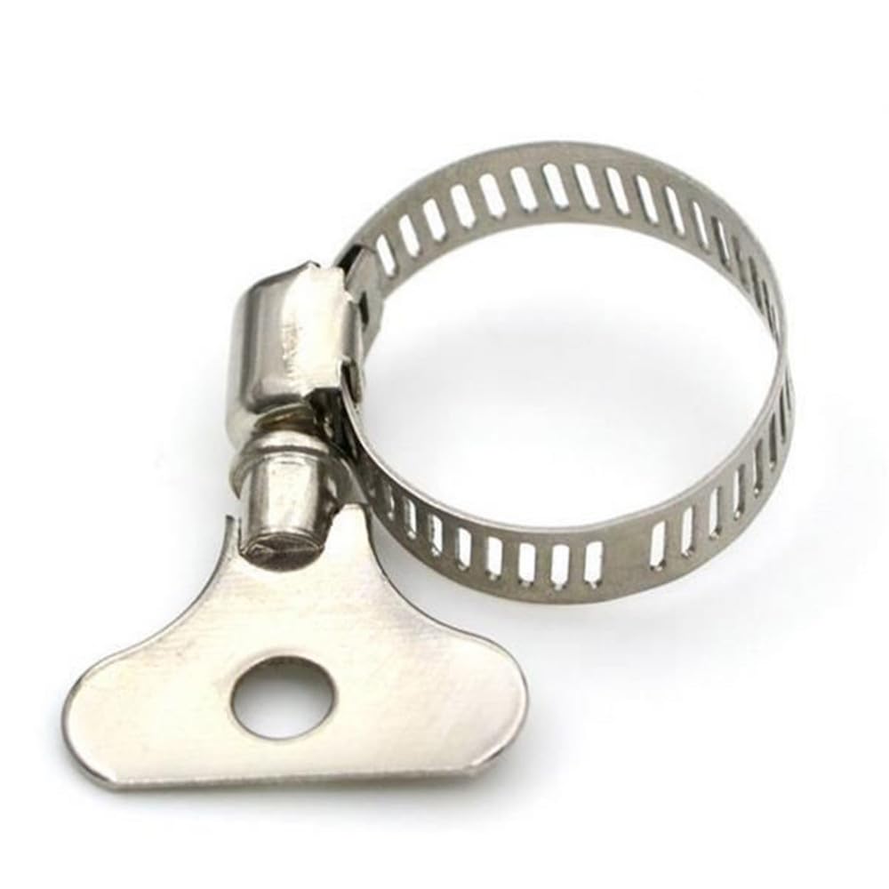 Stainless Steel Hose Clamps,10pcs 6-38mm Stainless Steel Worm Drive Hose Clamp Fuel Pipe Water Tube Jubilee Clips Metal Clamps for Tubes Woodworking Tools(6-12 mm)