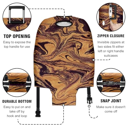 Travel Luggage Cover Suitcase Protector Scratch-Resistant Fit Not Included Suitcase Marble Surface XL-30-32in3