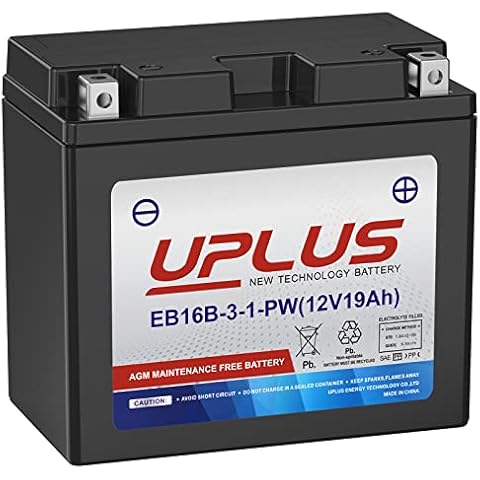 Replacement Battery YB16CL-B 12V 19AH UPLUS EB16B-3-1 Maintenance Free Batteries for Jet Ski Personal Watercraft UTV ATV Cover