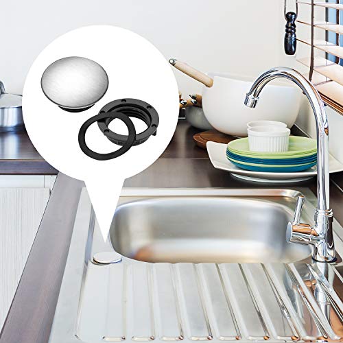 Tatuo Sink Hole Plug Sink Tap Hole Cover Kitchen Faucet Hole Cover Stainless Steel, 2 Packs (1.1 To 1.7 Inch In Diameter) #TOP4
