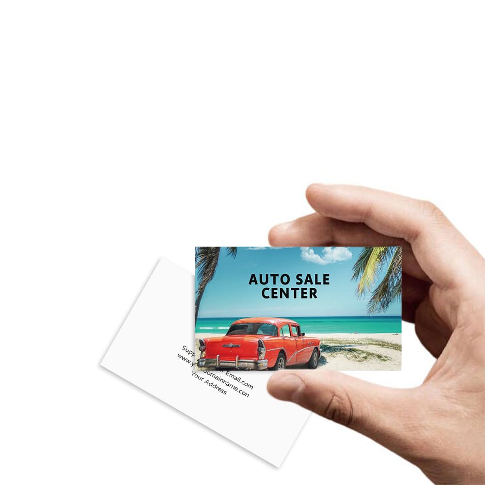 Custom Automotive Sales Used Secondhand car Business Cards for Small Business 300gsm Waterproof Personalized Professional With Your Text Logo Picture