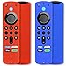 Pinowu Firestick Fernbedienungsabdeckung kompatibel mit Fire TV Stick 4K / Alexa Sprachfernbedienung (3rd Gen) mit Umhängeband (Rot & Blau) 2 Stück Fire TV Stick günstig Kaufen-Pinowu Firestick Fernbedienungsabdeckung kompatibel mit Fire TV Stick 4K / Alexa Sprachfernbedienung (3rd Gen) mit Umhängeband (Rot & Blau) 2 Stück