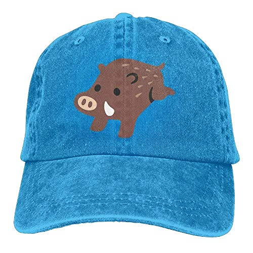 HRHRTJKTJ Gorra de béisbol de Jean de jabalí Ajustable de algodón con Correa Deportiva para Hombres y Mujeres
