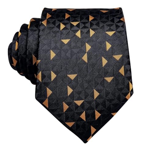 Image of Dubulle Mens Tie Set Solid Paisley Silk Striped Necktie for Men with Cufflinks Tie and Pocket Square
