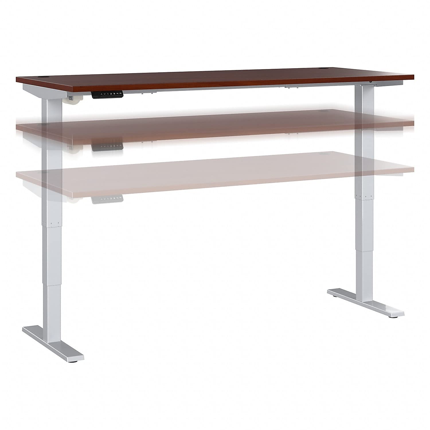 Bush Business Furniture 72-inch Electric Height Adjustable Standing Desk Ergonomic Sit-Stand Computer Table for Home and Professional Office