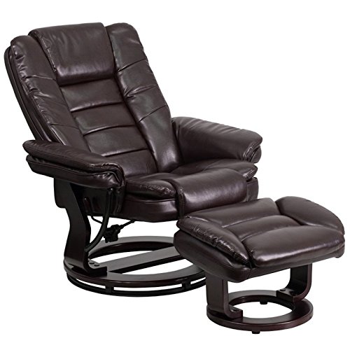 Sillón reclinable contemporáneo Marrón miniatura 6