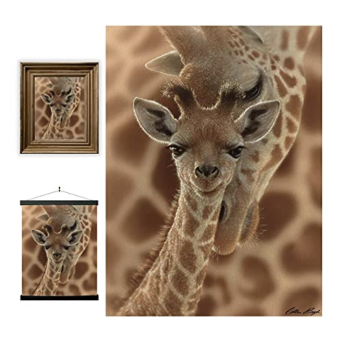 3D Livelife Lenticular Wall Art Prints - Newborn From Deluxebase. Unframed 3D Giraffe Poster. Perfect Wall Decor. Original Artwork Licensed From Renowned Artist, Collin Bogle #TOP5