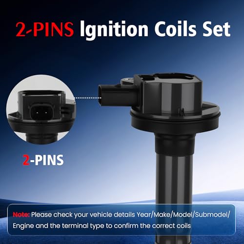 Image of UF553 Ignition Coil Pack & Iridium Spark Plugs for Ford F150 Edge Explorer